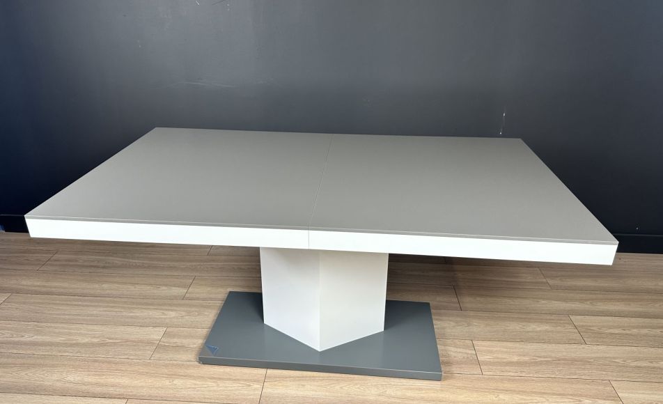 [outlet] Stół rozkładany akrylowy szary połysk MODEL „S”
